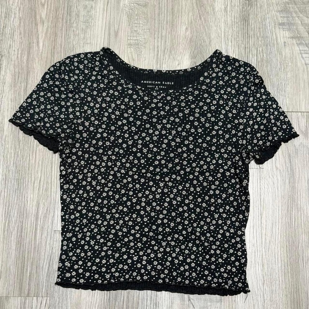 American Eagle Floral Crop Top Women XS
